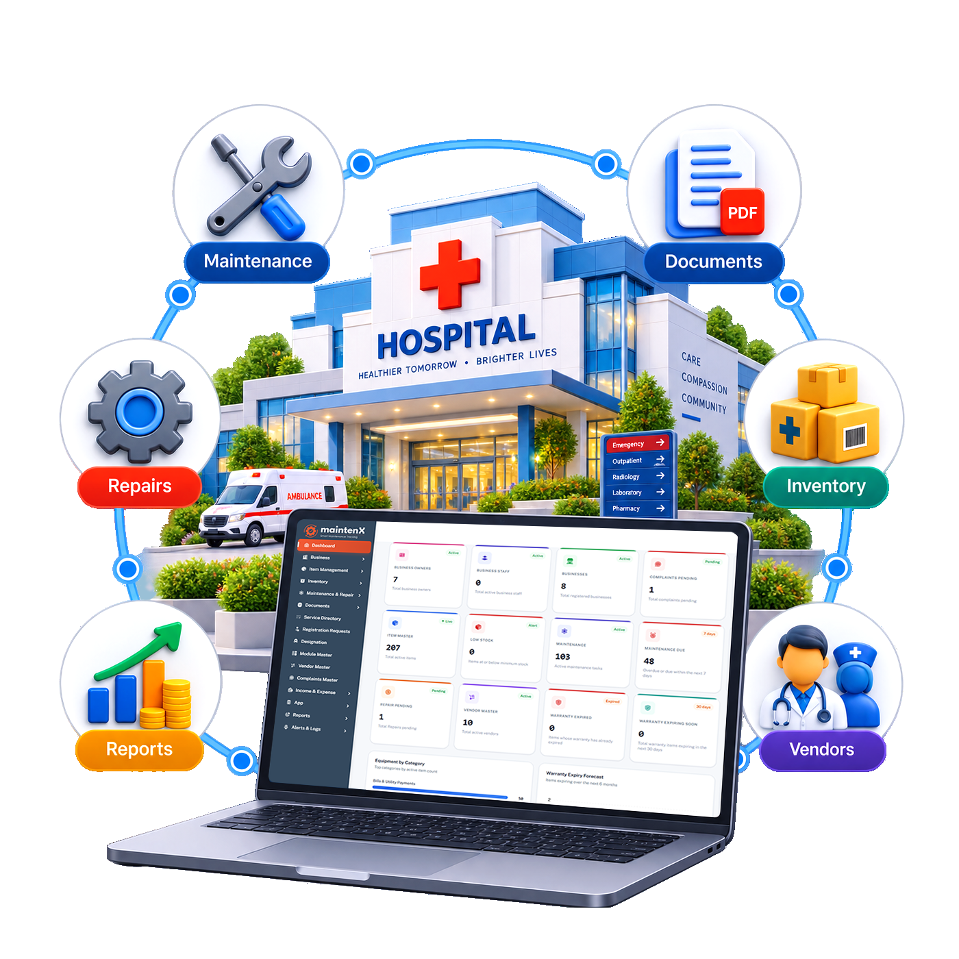 MaintenX for hospitals